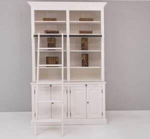Bücherregal im Landhausstil mit/ohne Leiter lackiert