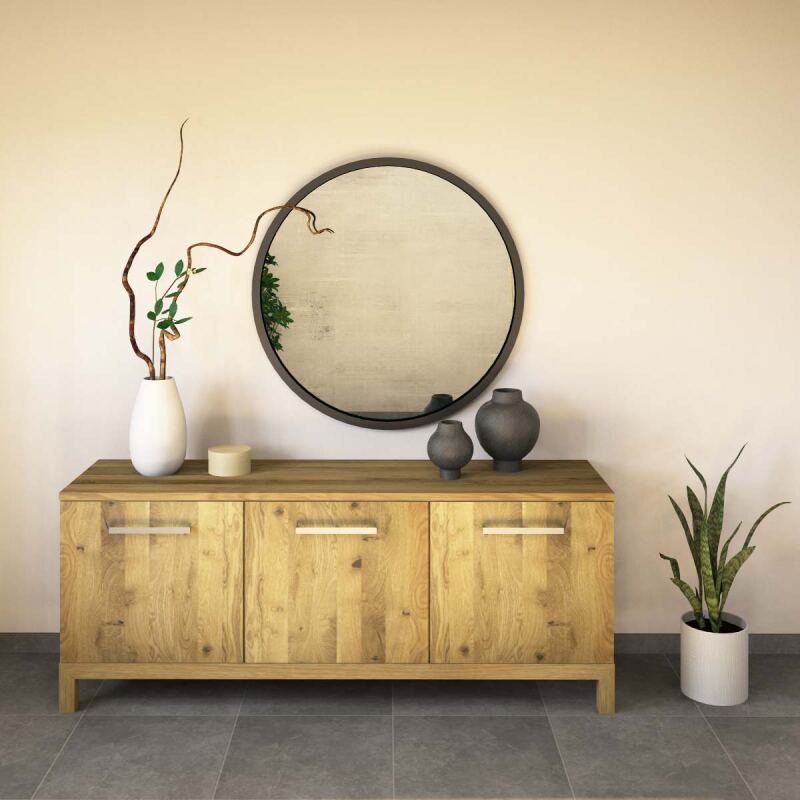 Langes Sideboard aus Massiver Wildeiche