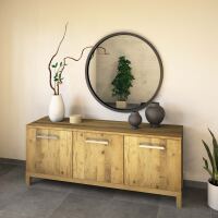 Langes Sideboard aus Massiver Wildeiche