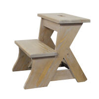 Holz Tritthocker Vintage 2 Stufen