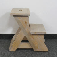 Holz Tritthocker Vintage 2 Stufen