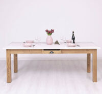 Landhausstil Esstisch mit Schublade (210cm)