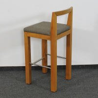 Polstersitz-Barhocker mit Lehne Kernbuche