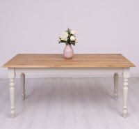Esstisch Shabby Chic Landhausstil (180cm) - Eichenplatte