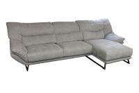 Polstersofa Riva ES Brand, Flachgewebe hellgrau