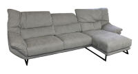 Polstersofa Riva ES Brand, Flachgewebe hellgrau