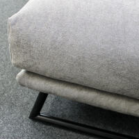 Polstersofa Riva ES Brand, Flachgewebe hellgrau