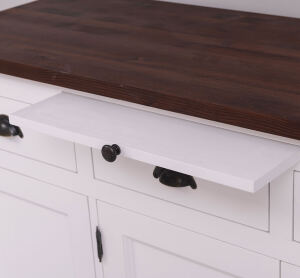 Massivholz Sideboard weiß im Landhausstil