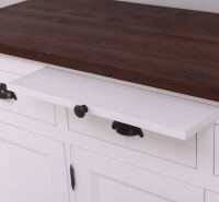 Massivholz Sideboard weiß im Landhausstil