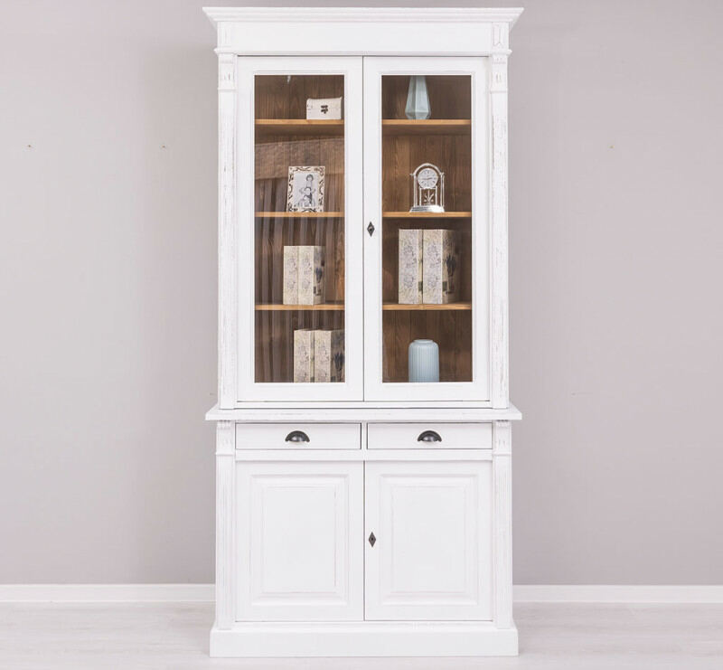 Landhaus Esszimmerschrank Shabby Chic weiß