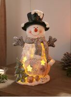 Schneemann LED beleuchtet