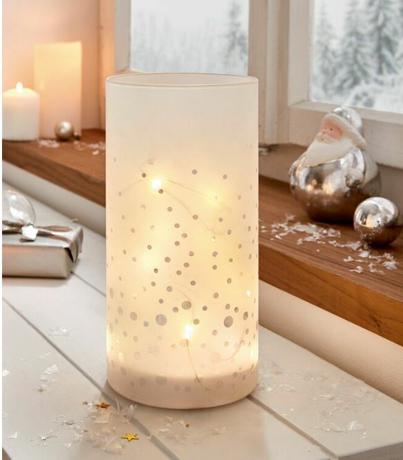 Winter-Windlicht LED beleuchtett