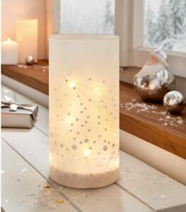 Winter-Windlicht LED beleuchtett
