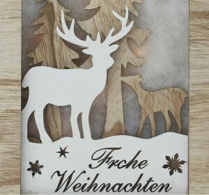LED-Bild "Frohe Weihnachten"