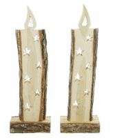 Leuchtobjekt aus Holz "Kerze"