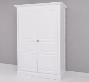 Landhaus Kleiderschrank zweitürig, weiß