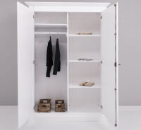 Landhaus Kleiderschrank zweitürig, weiß