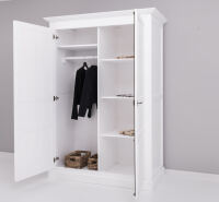 Landhaus Kleiderschrank zweitürig, weiß