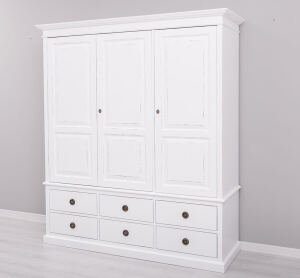 Landhaus Kleiderschrank mit Schubladen, Shabby Chic