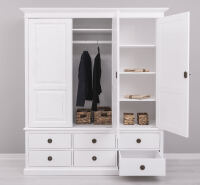Landhaus Kleiderschrank mit Schubladen, Shabby Chic