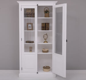 Büchervitrine Landhausstil weiß