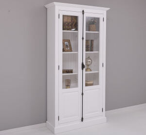 Büchervitrine Landhausstil weiß