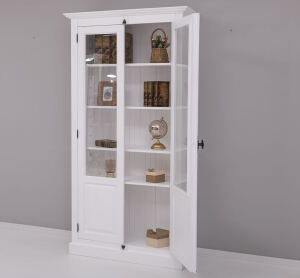 Büchervitrine Landhausstil weiß