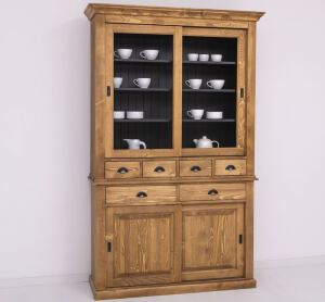 Landhaus Buffetschrank mit Schiebetüren braun