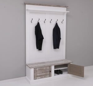 Landhaus Garderobe Provence lackiert