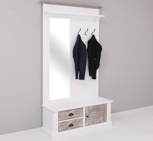 Landhaus Garderobe Provence mit Spiegel Konfigurator alles frei wählbar