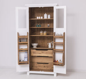 Landhaus Vorratsschrank mit Innenauszügen shabby chic / antik look