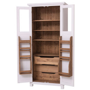 Landhaus Vorratsschrank mit Innenauszügen shabby chic / antik look