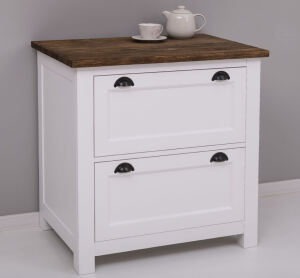 Landhaus Küchenmodul, Schubladen mit Innenauszügen - Eichenplatte