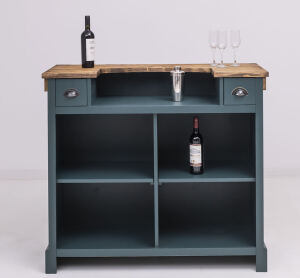 Schmaler Massivholz Bartresen Vintage - 120 cm
