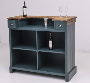 Schmaler Massivholz Bartresen Vintage - 120 cm