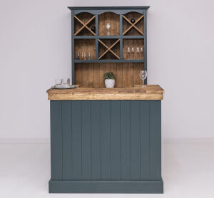 Schmaler Massivholz Bartresen Vintage - 120 cm