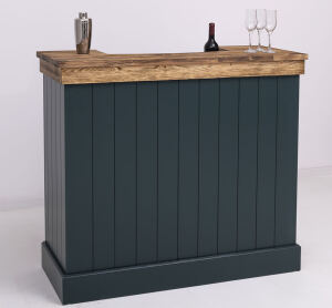 Schmaler Massivholz Bartresen Vintage - 120 cm