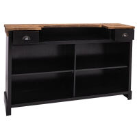 Langer Massivholz Bartresen Vintage,180 cm - Eichenplatte
