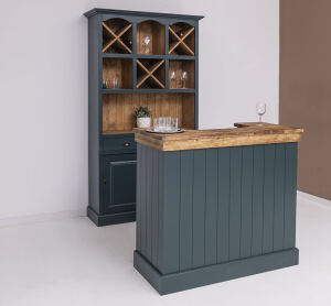 Vintage Bar-Regal Massivholz
