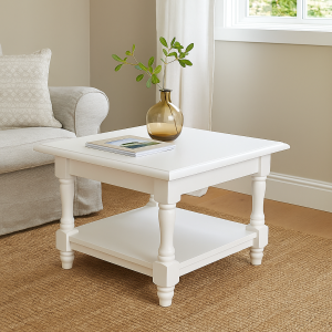 Kleiner Landhaus Couchtisch mit Ablage