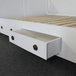 Landhausbett mit Schubladen weiß 160x200 cm