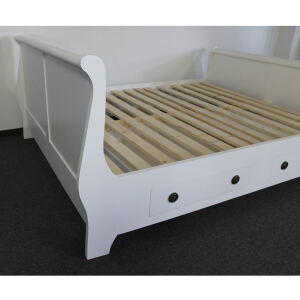 Landhausbett mit Schubladen weiß 160x200 cm