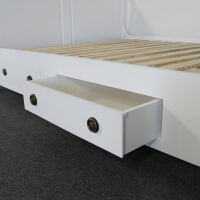 Landhausbett mit Schubladen weiß 160x200 cm