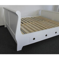 Landhausbett mit Schubladen weiß 160x200 cm