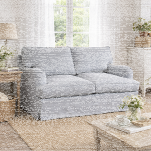 Hussensofa im Landhausstil 2-Sitzer Grau