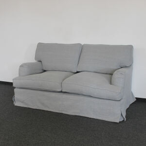 Hussensofa im Landhausstil 2-Sitzer Grau