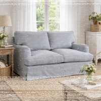 Hussensofa im Landhausstil 2-Sitzer Grau