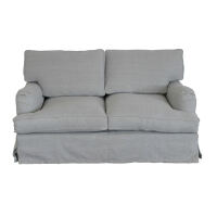 Hussensofa im Landhausstil 2-Sitzer Grau