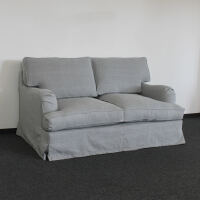 Hussensofa im Landhausstil 2-Sitzer Grau