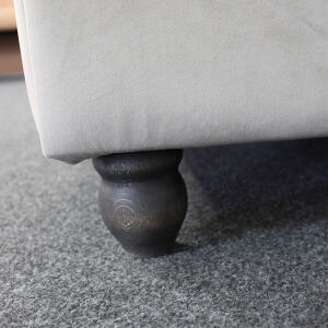Chesterfield Sessel Perlgrau